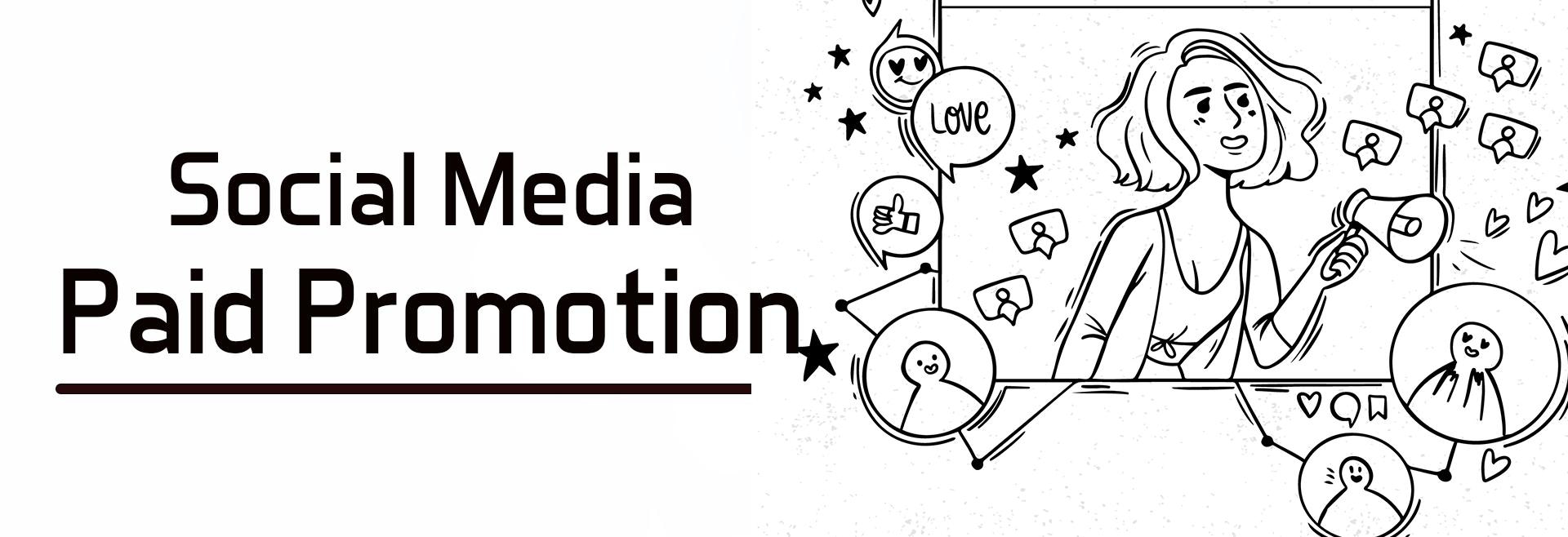 social media paid promotion and canvas pic annaunse in social media advertising