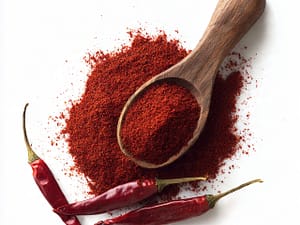 Red chilli Powder with bowl and dry chilli’s