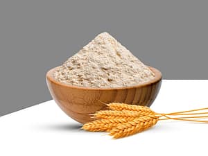 Wheat Flour, with white Bowl-ai Transparent