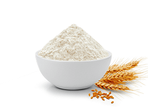 Wheat Flour, with white Bowl-ai Transparent