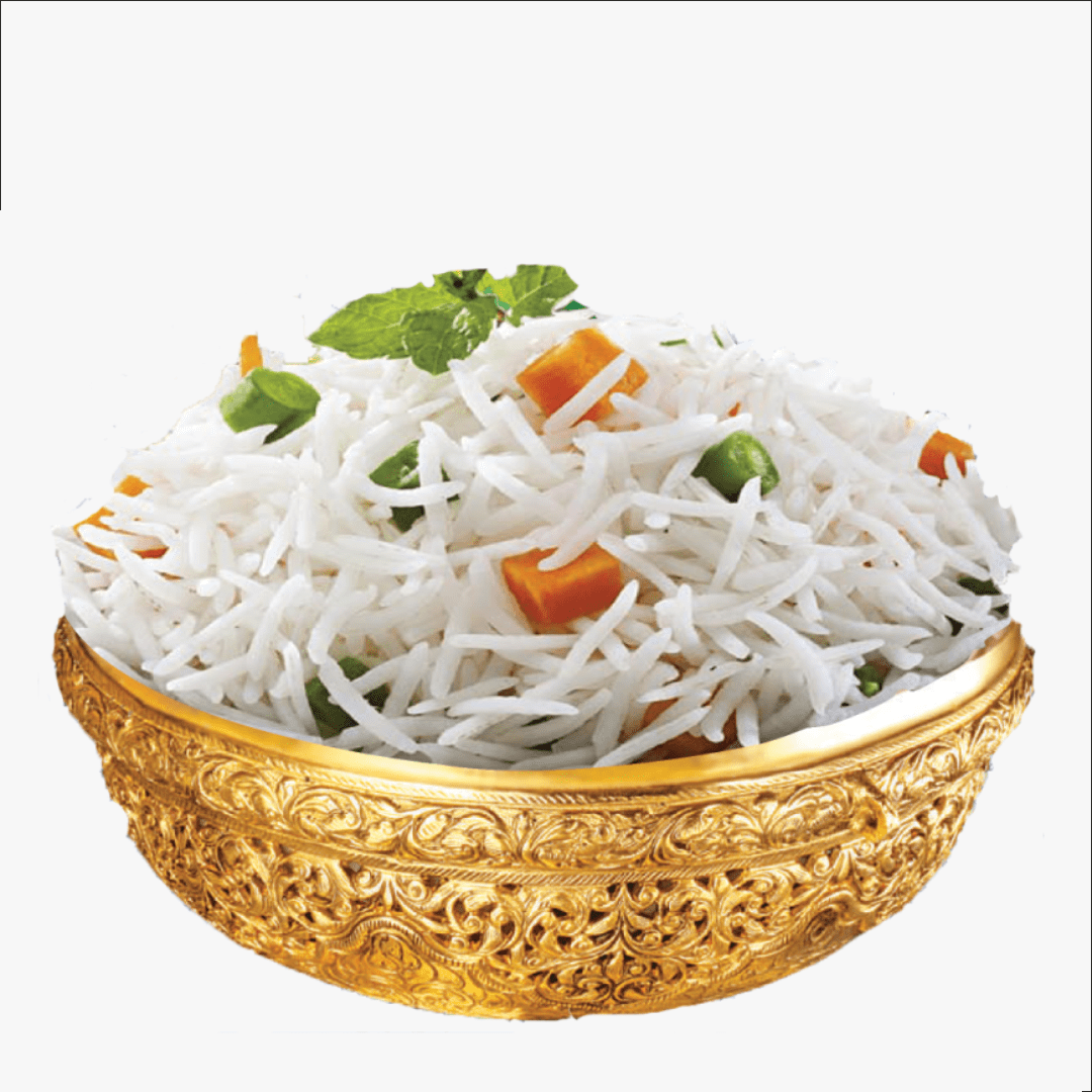 Bowl of rice on transparent background.